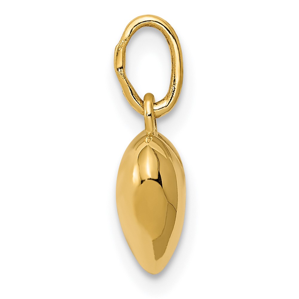 14K Polished 3-D Puffed Heart Charm (YC1211)