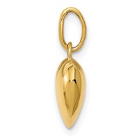 14K Yellow Gold Polished 3-D Puffed Heart Charm view 2