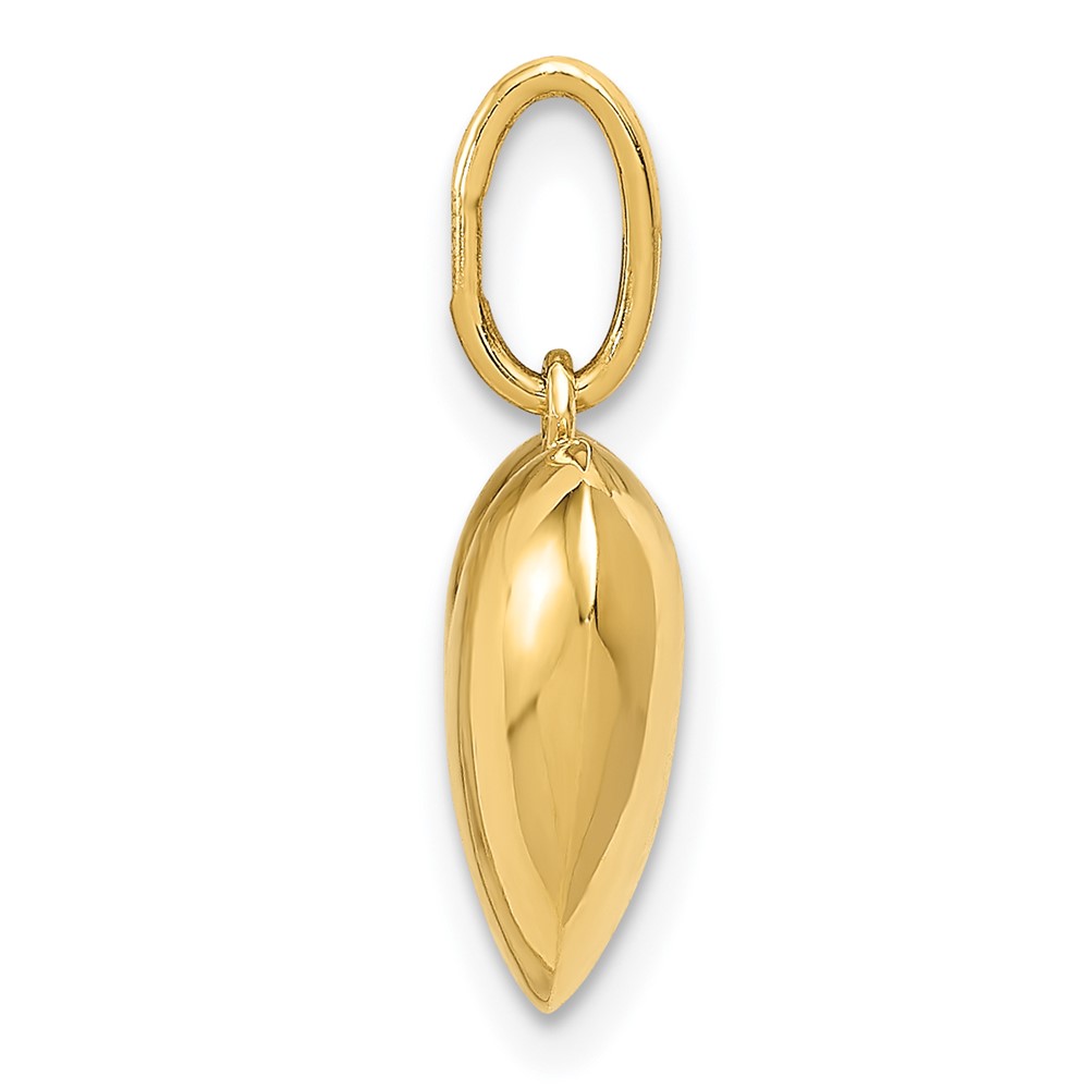 14K Polished 3-D Puffed Heart Pendant (YC1213)