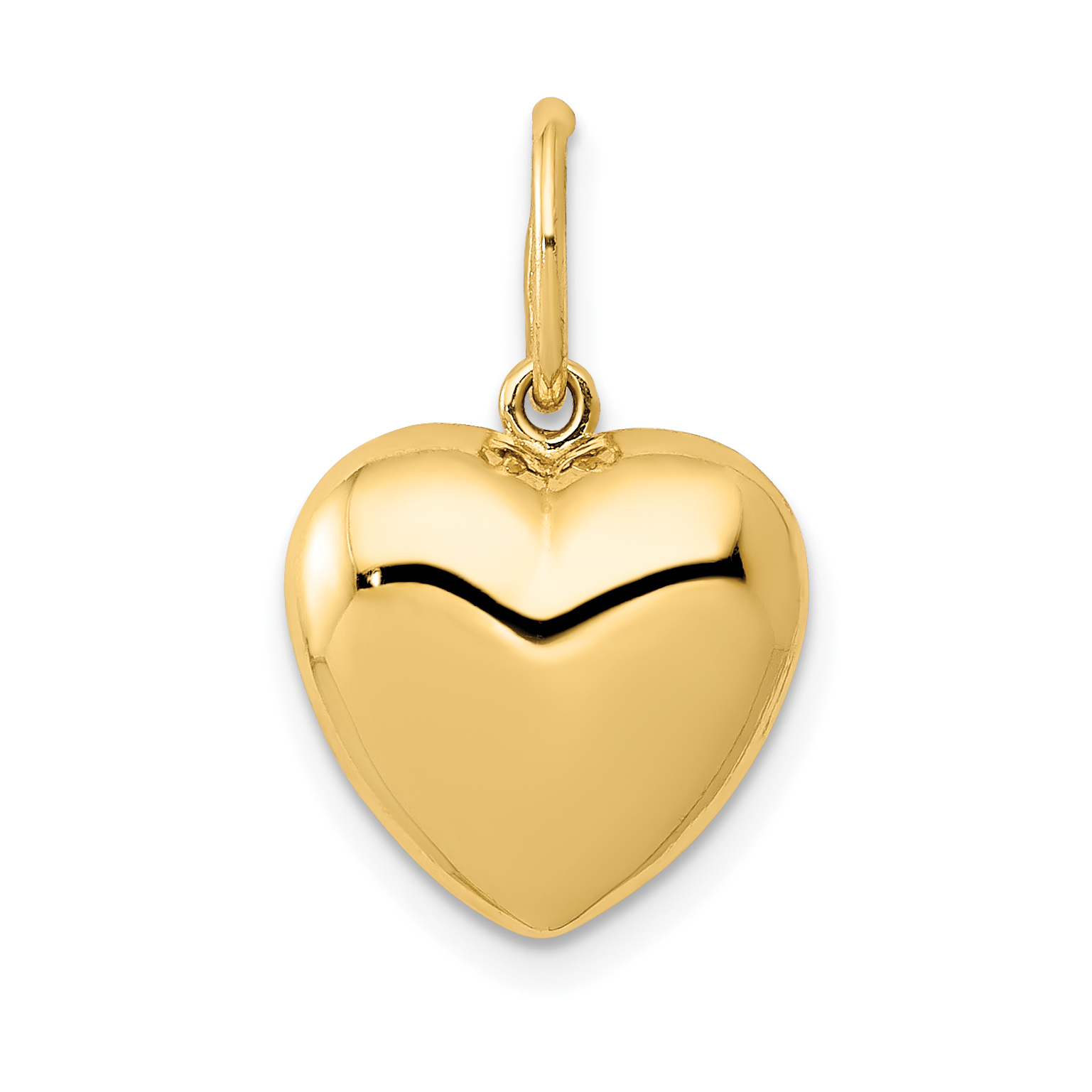 14K Polished 3-D Puffed Heart Pendant (YC1213)