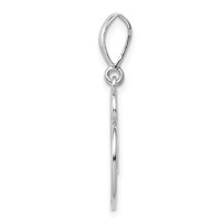 14K White Gold Swirl Heart Pendant view 2