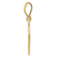 14K Polished Swirl Heart Pendant view 2