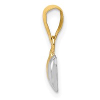 14K and White Rhodium Double Heart Pendant view 2