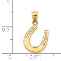 14K Yellow Gold Gold Polished Horseshoe Pendant view 3