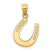 14K Yellow Gold Gold Polished Horseshoe Pendant view 1