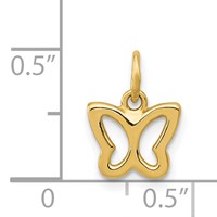 14K Polished Butterfly Pendant view 3