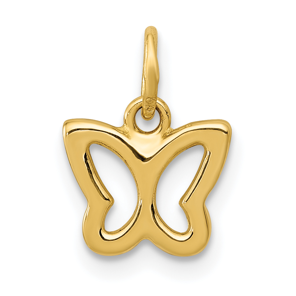 14k Polished Butterfly Pendant (YC1242)