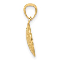 14K Yellow Gold Gold Polished Filigree Sand Dollar Pendant view 2
