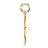 14K Yellow Gold Round Tree Pendant view 2