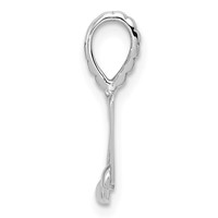 14K White Gold Polished Musical Note Pendant view 2