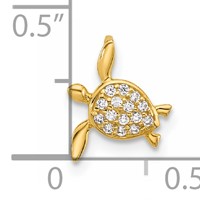 14K CZ Sea Turtle Chain Slide view 3