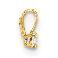 14K Yellow Gold Tiny 2.5mm CZ Pendant view 2