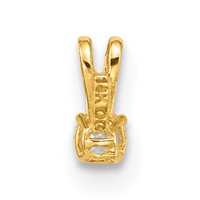 14K Yellow Gold Tiny 2.5mm CZ Pendant view 4