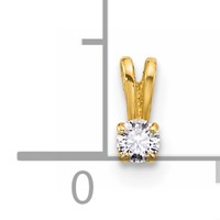 14K Yellow Gold Tiny 2.5mm CZ Pendant view 3