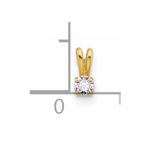 14k Tiny 2.5mm CZ Childrens Pendant
