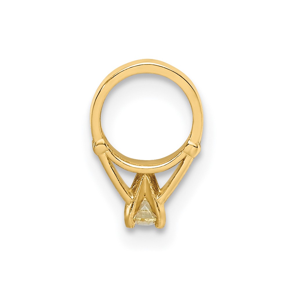 14K 3D Ring with Yellow CZ Charm (YC1332)