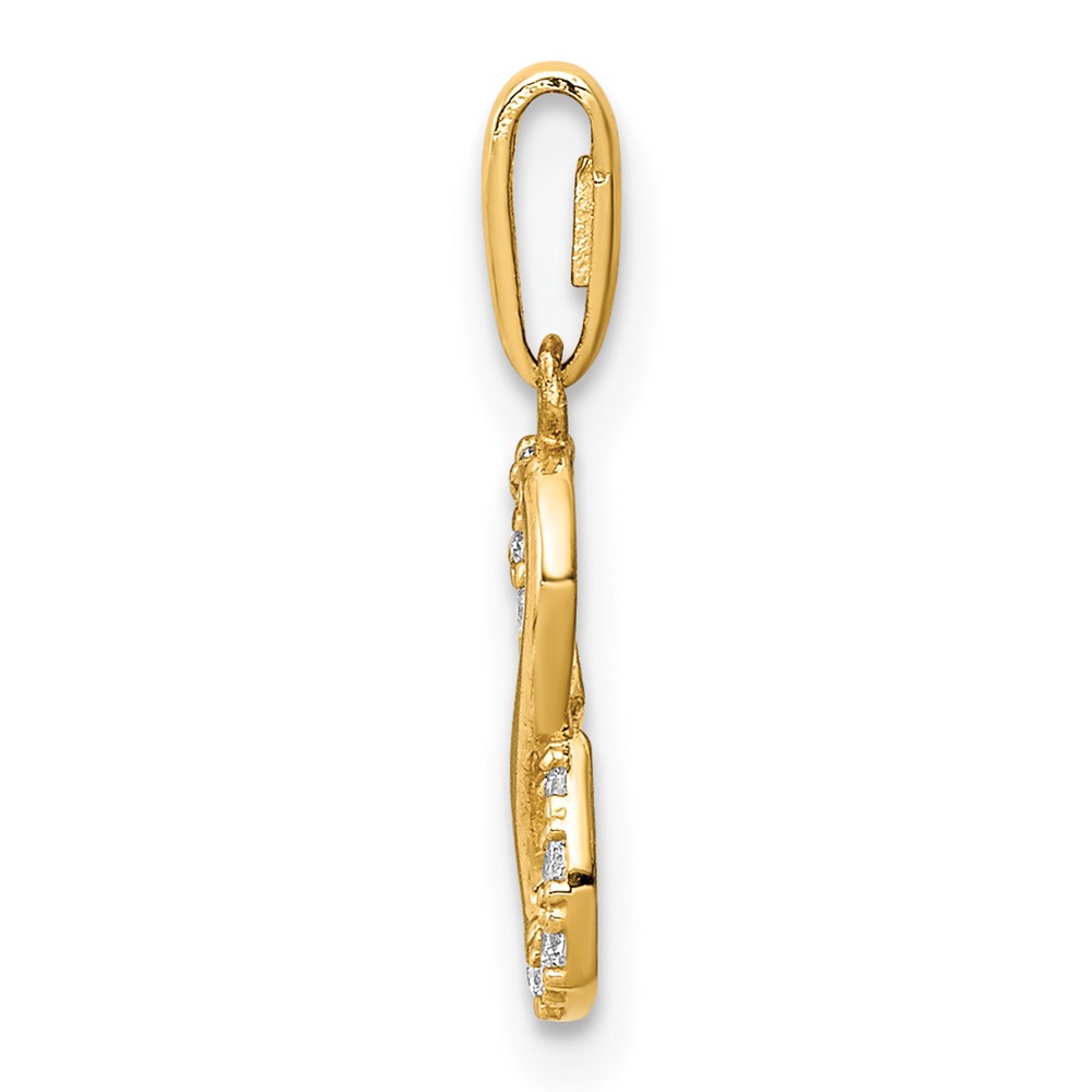 14K CZ Infinity Symbol Pendant (YC1390)