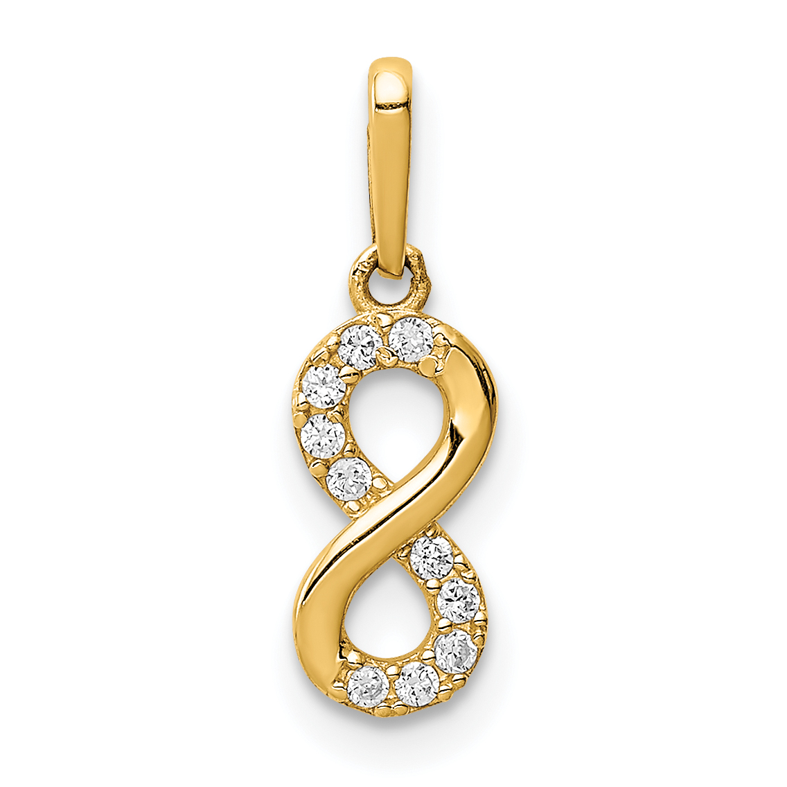 14K CZ Infinity Symbol Pendant (YC1390)
