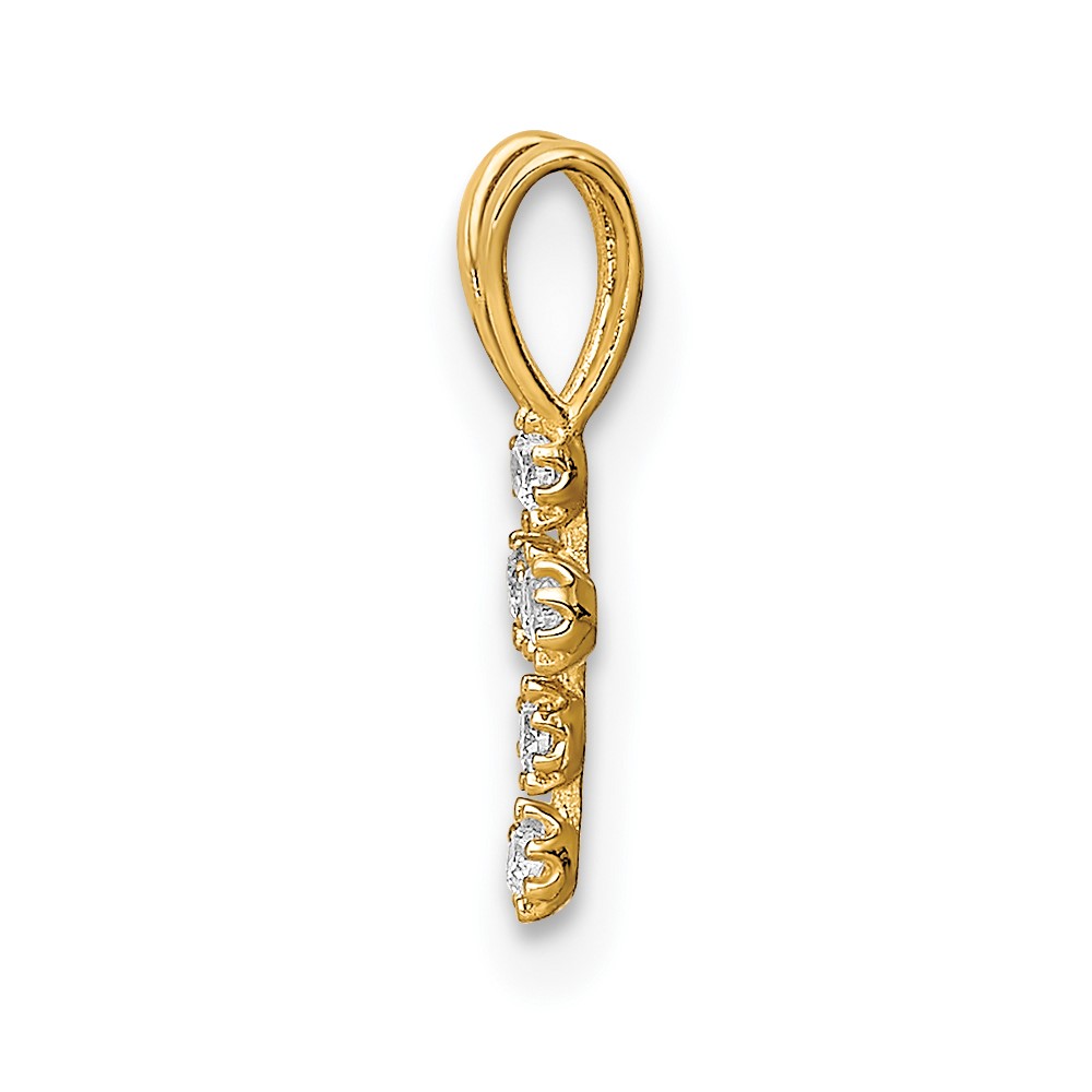 14K CZ Cross Pendant (YC1400)