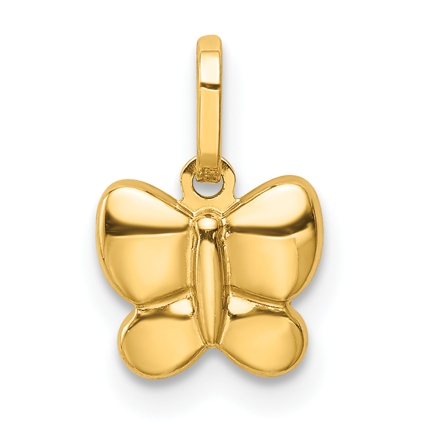 14k Polished Butterfly Charm (YC1409)
