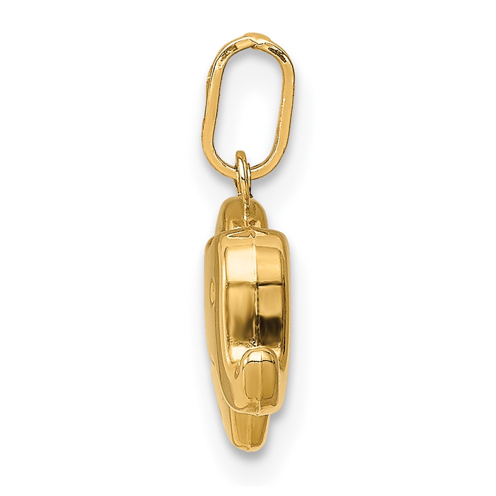 14k Polished Elephant Charm (YC1421)