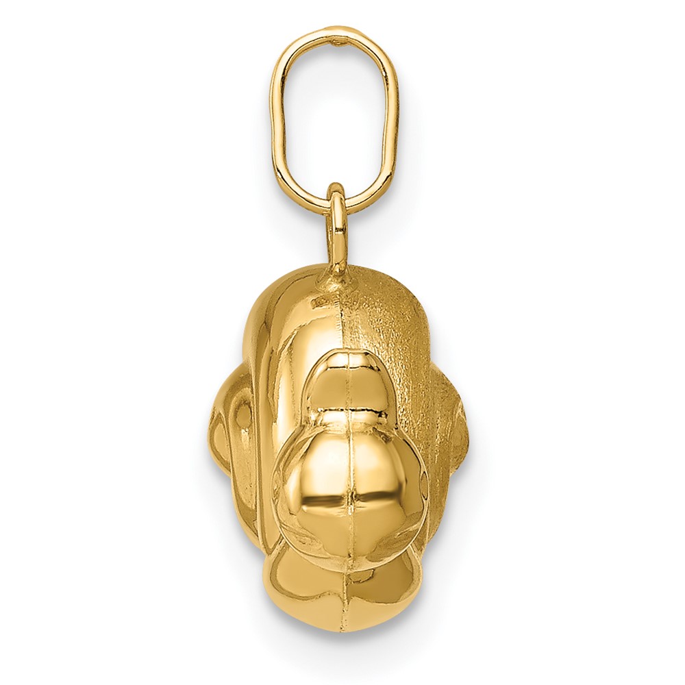 14k Hollow Satin & Polished Snail Charm (YC1427)