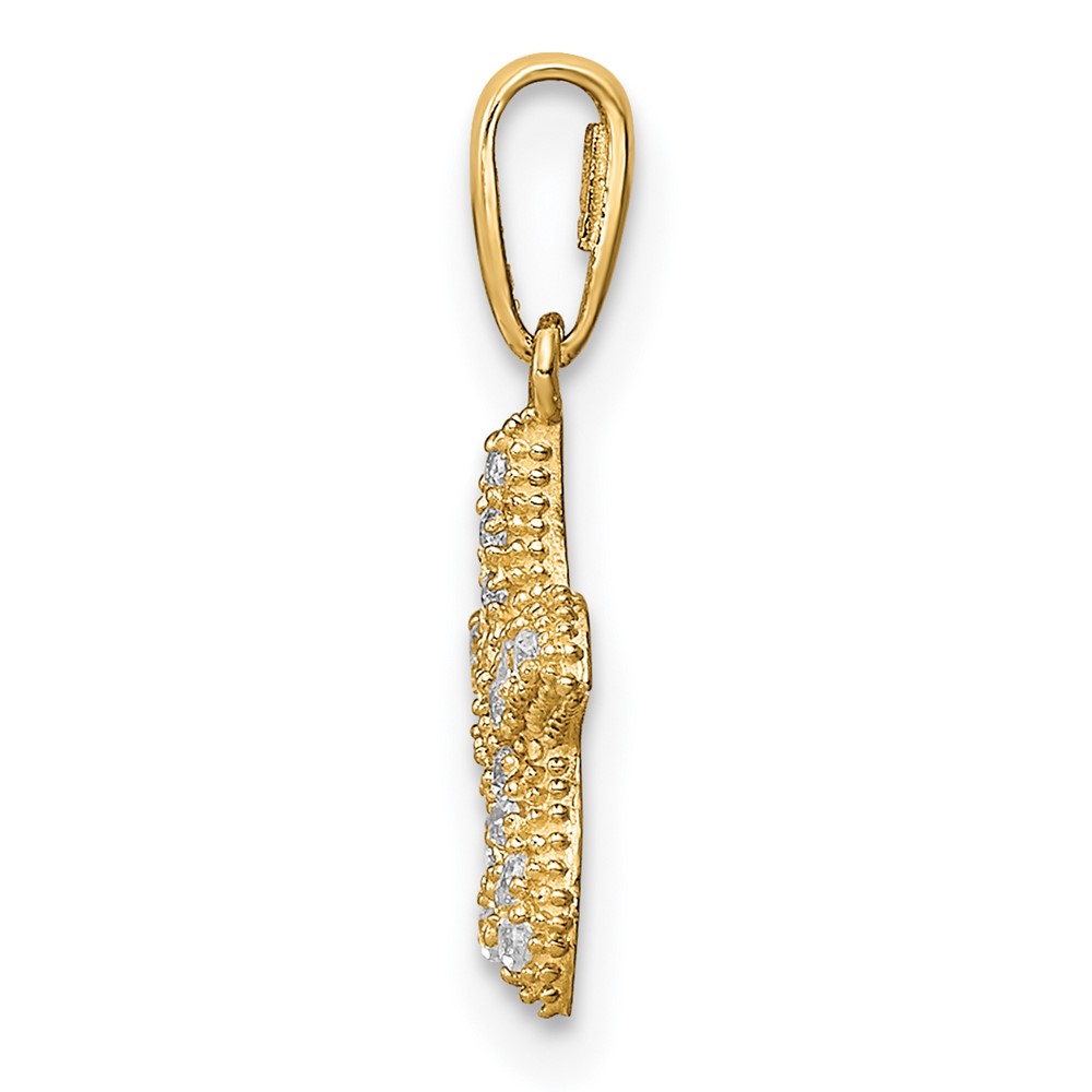 14K CZ Starfish Pendant (YC1430)