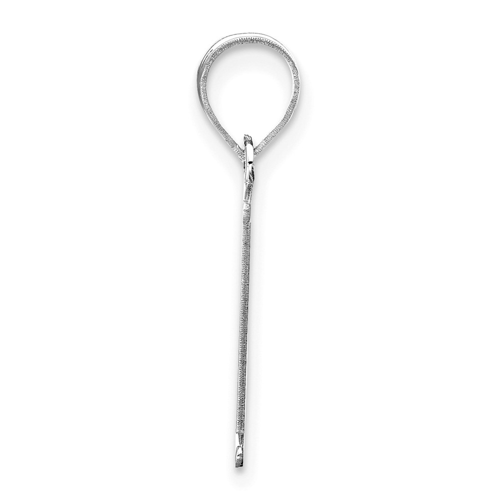 14kw Polished Etched Letter L Initial Pendant (YC1437WL)