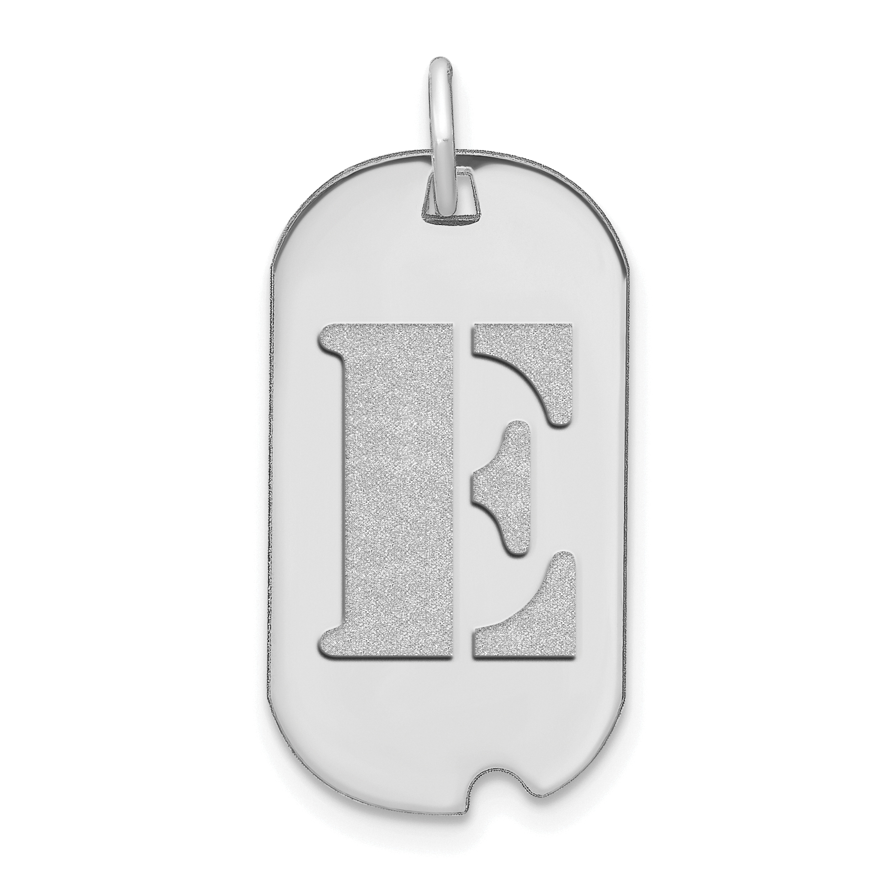 14kw Polished Letter E Initial Dog Tag Pendant (YC1439WE)