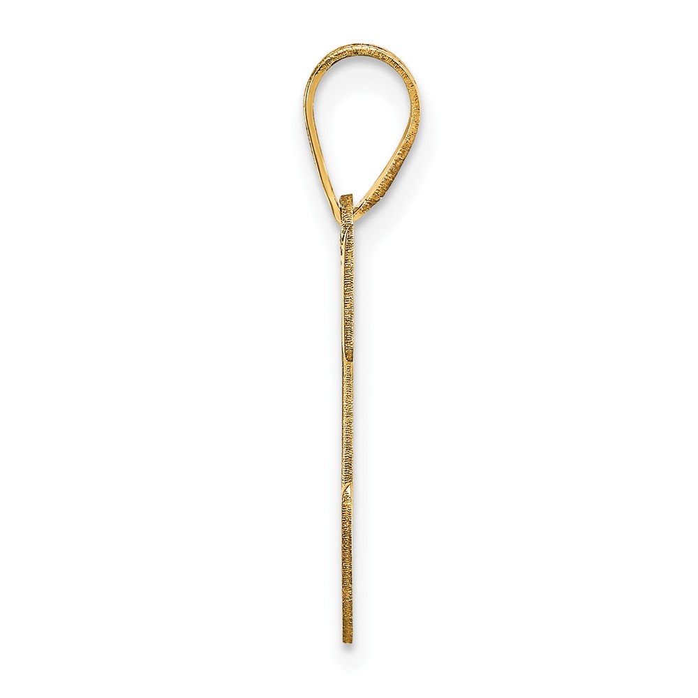 14k Polished Letter C Initial Pendant (YC1440C)