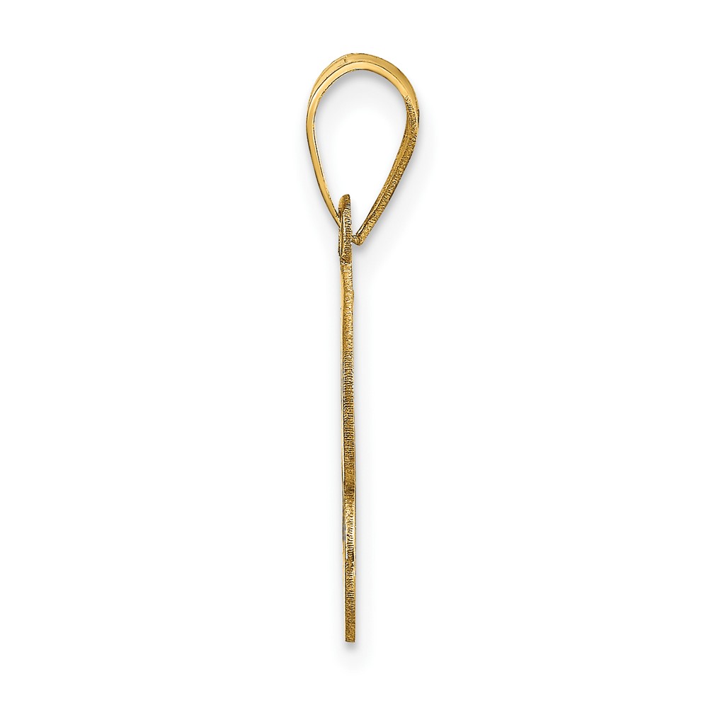 14k Polished Bubble Letter B Initial Pendant (YC1441B)