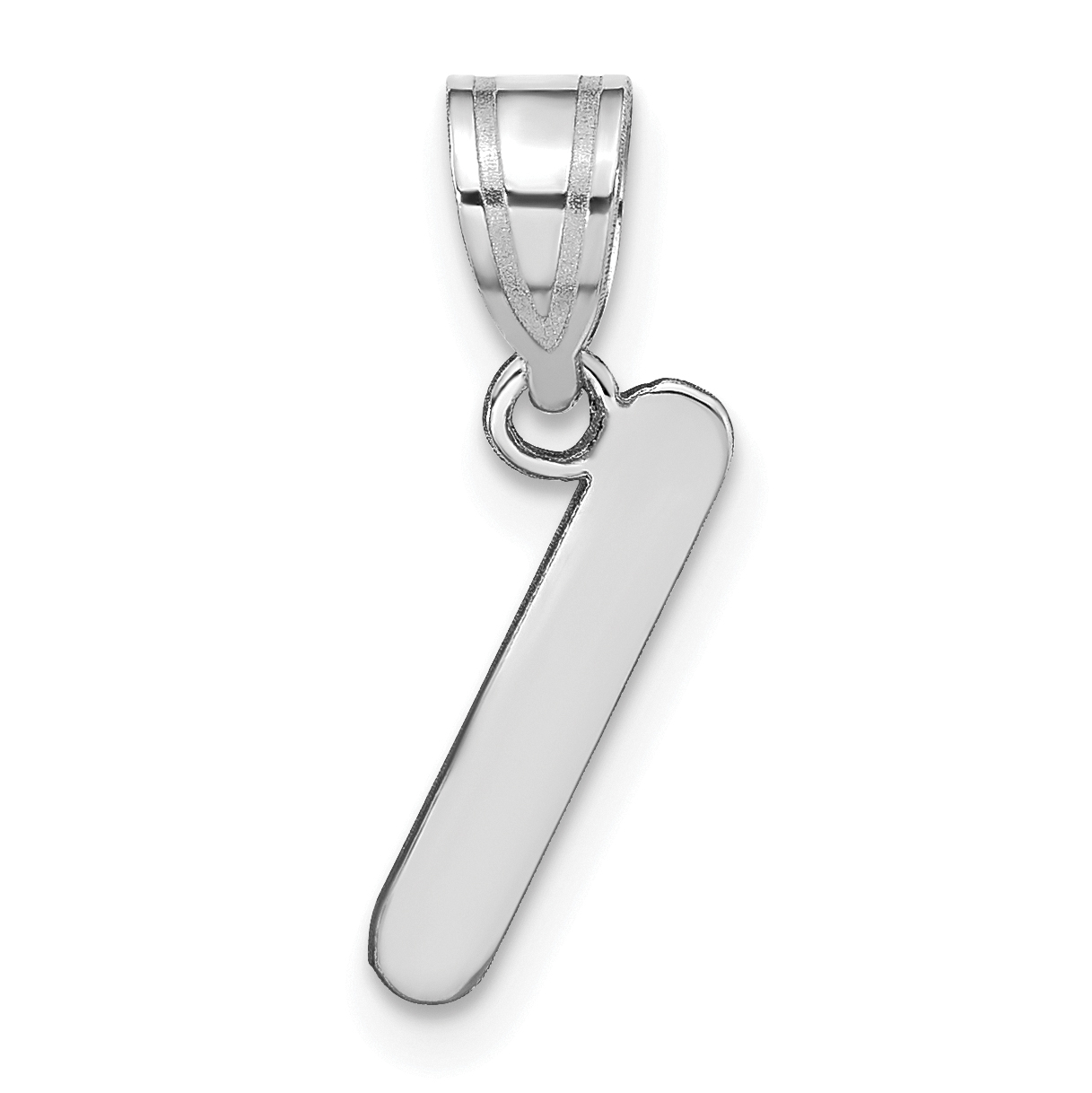 14kw Polished Bubble Letter I Initial Pendant (YC1441WI)