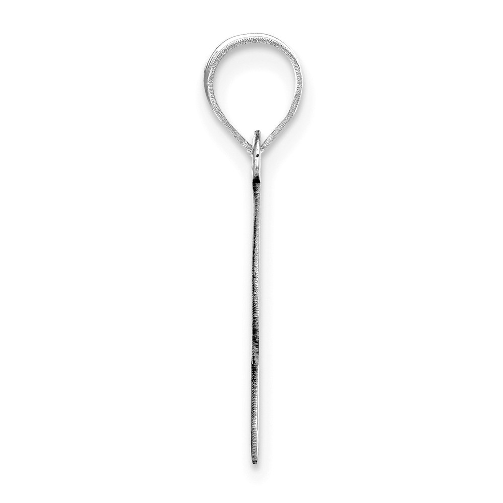 14kw Polished Bubble Letter R Initial Pendant (YC1441WR)
