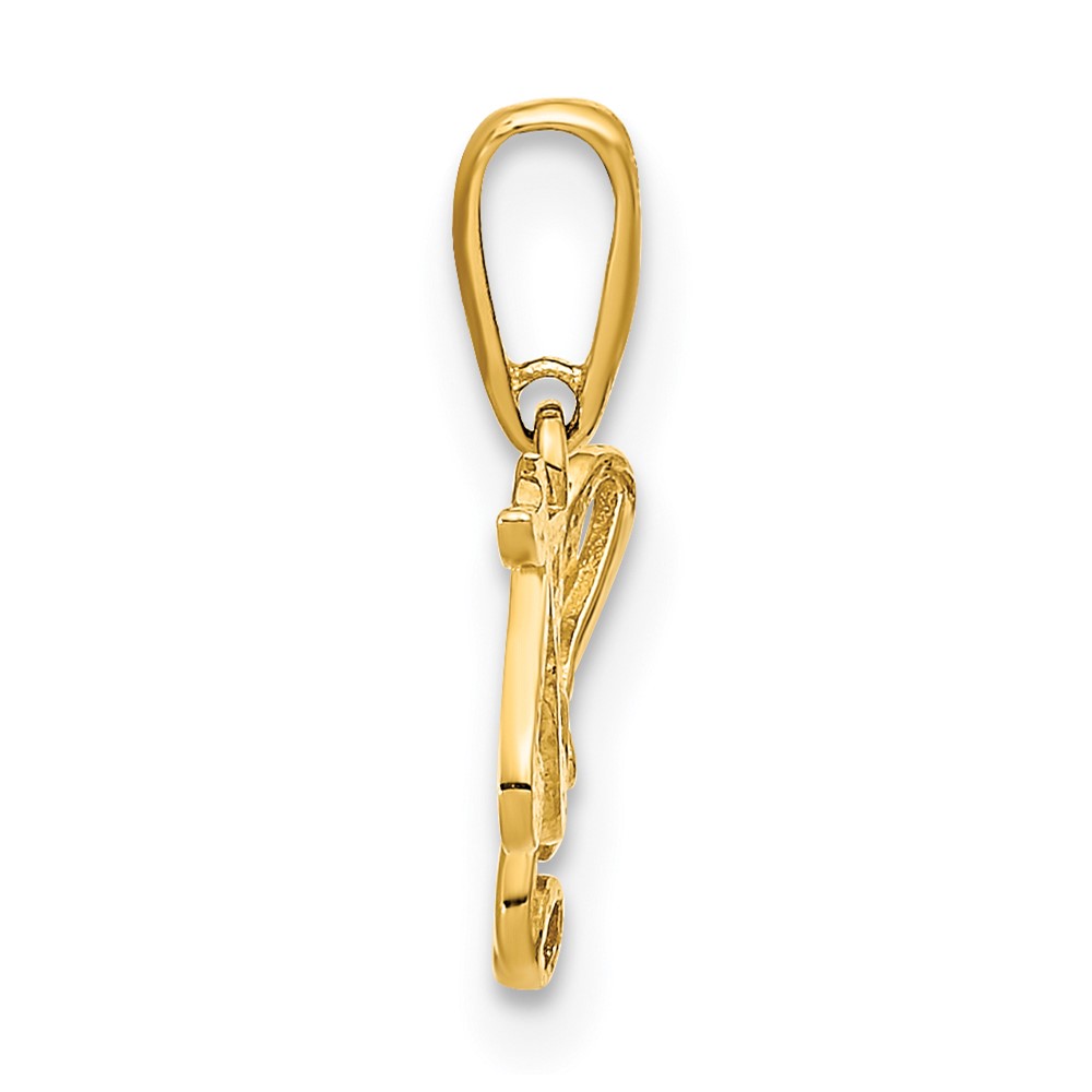 14K Polished Music Notes Pendant (YC1480)