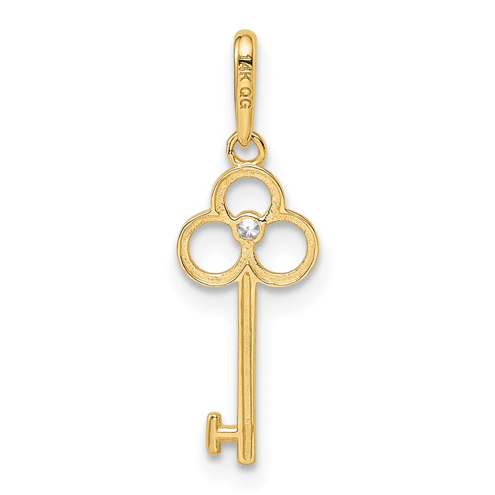 14k CZ Key Pendant (YC1481)