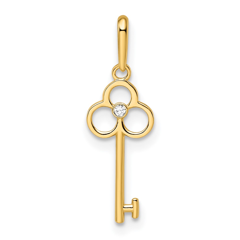 14k CZ Key Pendant (YC1481)