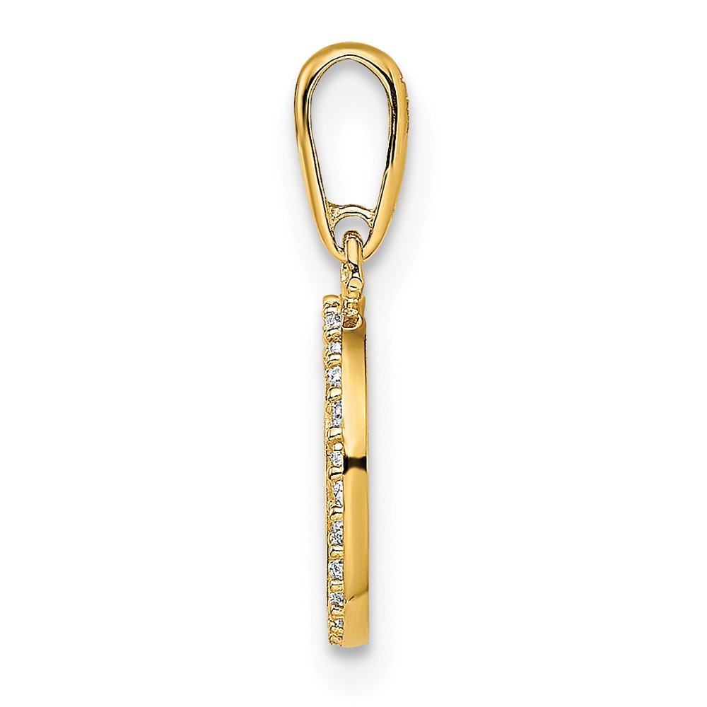 14k CZ Heart Pendant (YC1486)