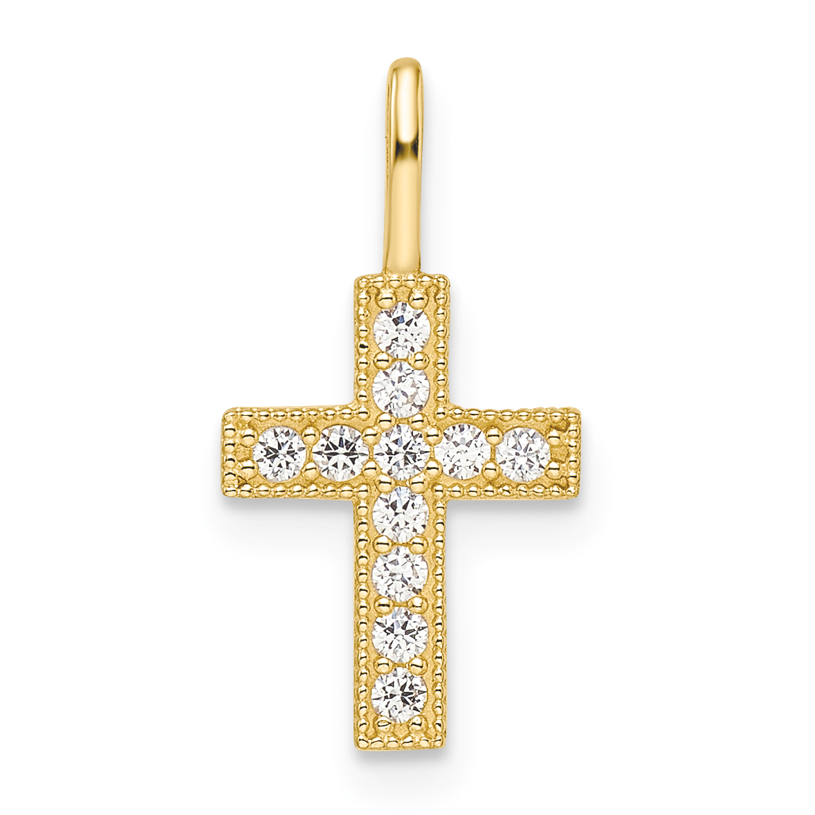 14k CZ Cross Pendant (YC1498)
