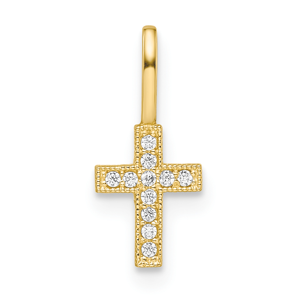 14k CZ Cross Pendant (YC1500)