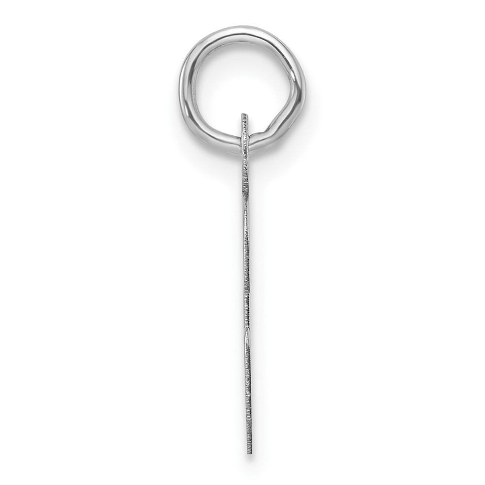 14K White Gold  Slanted Block Letter G Initial Charm (YC1526G)