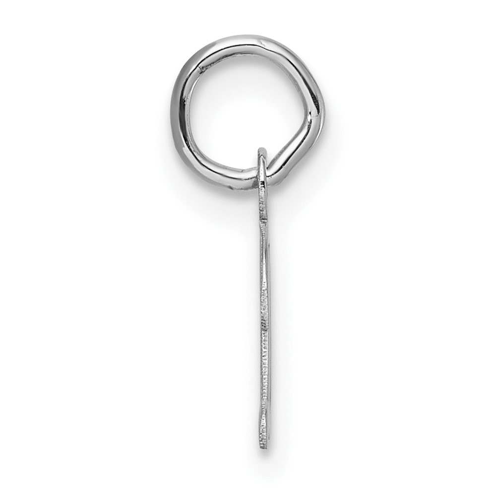 14k White Gold Small Script Letter D Initial Charm (YC1527D)