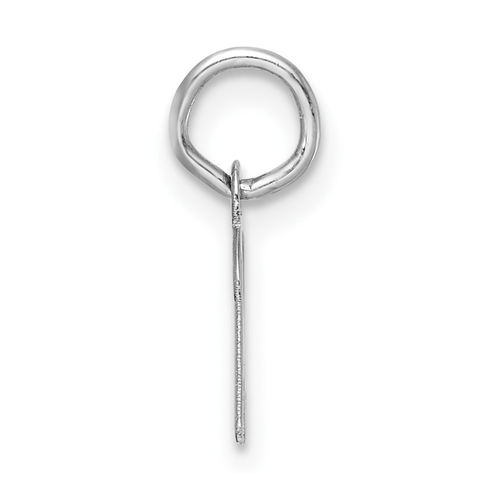 14k White Gold Small Script Letter K Initial Charm (YC1527K)