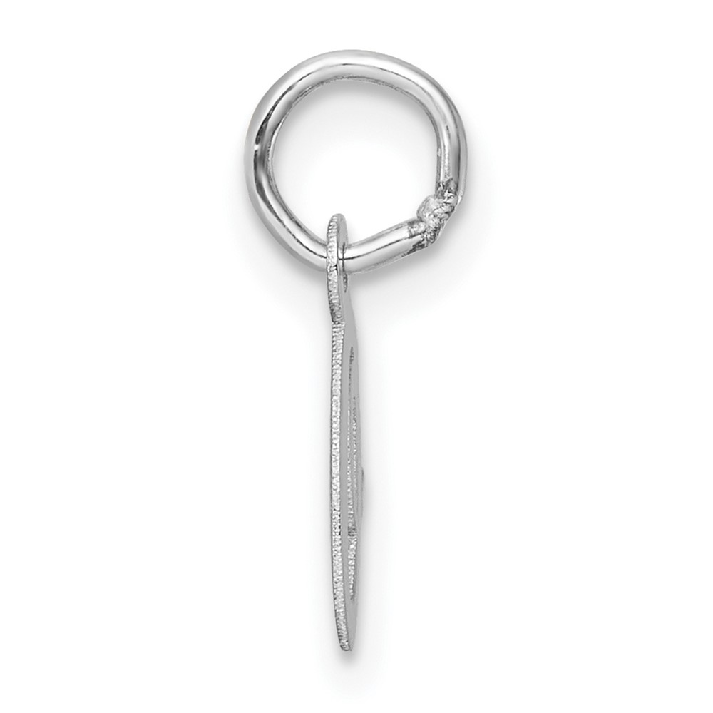 14k White Gold Small Script Letter O Initial Charm (YC1527O)