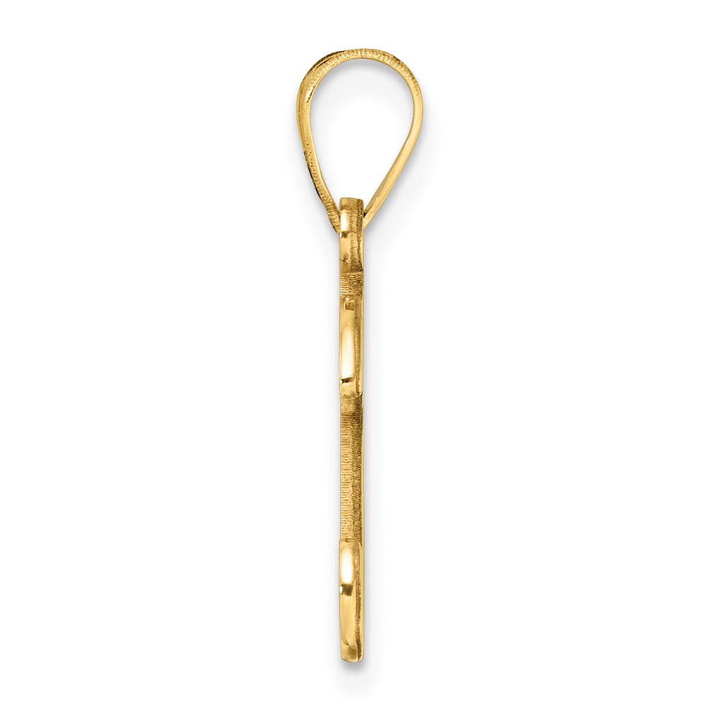 14K Script Letter K Initial Pendant (YC1540K)