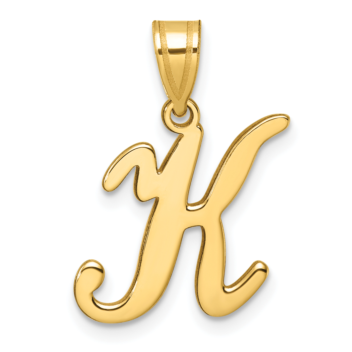 14K Script Letter K Initial Pendant (YC1540K)