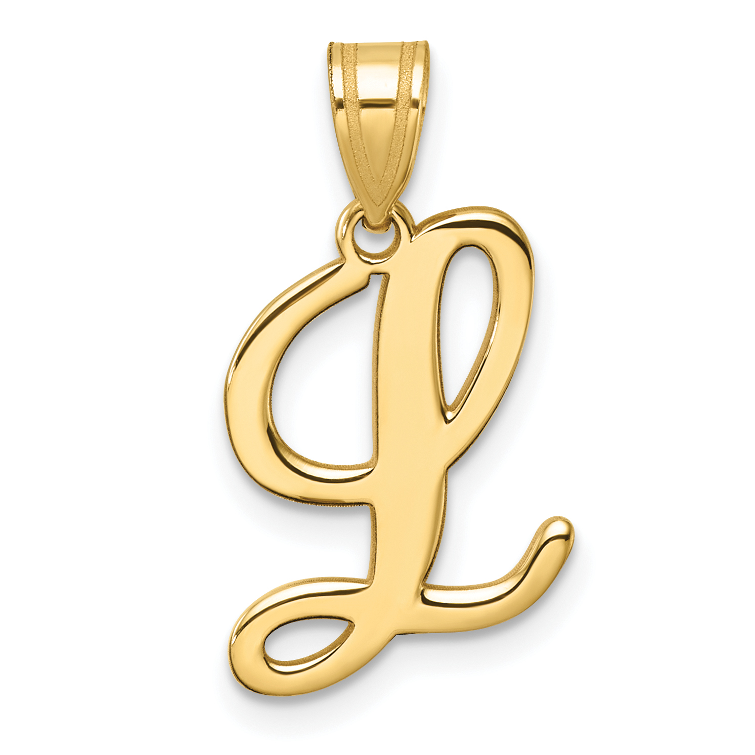 14K Script Letter L Initial Pendant (YC1540L)