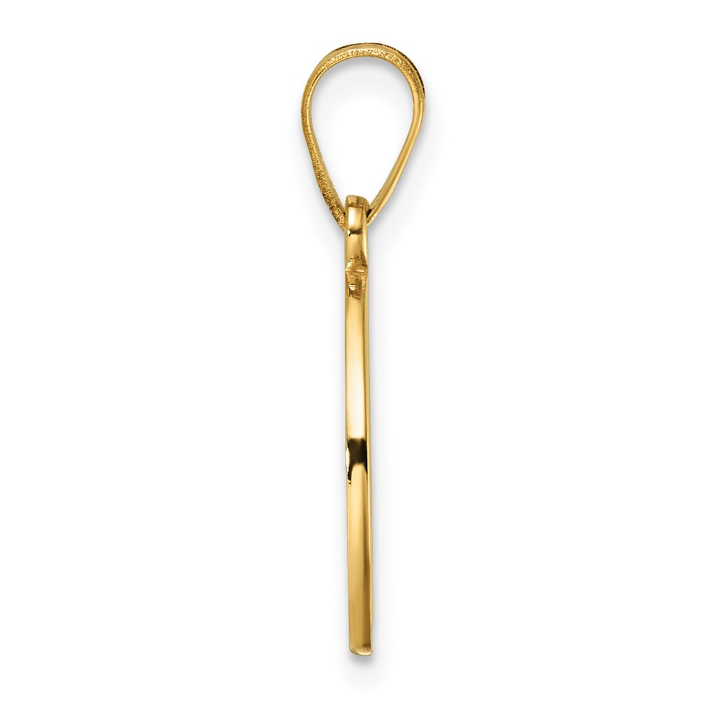 14K Script Letter O Initial Pendant (YC1540O)