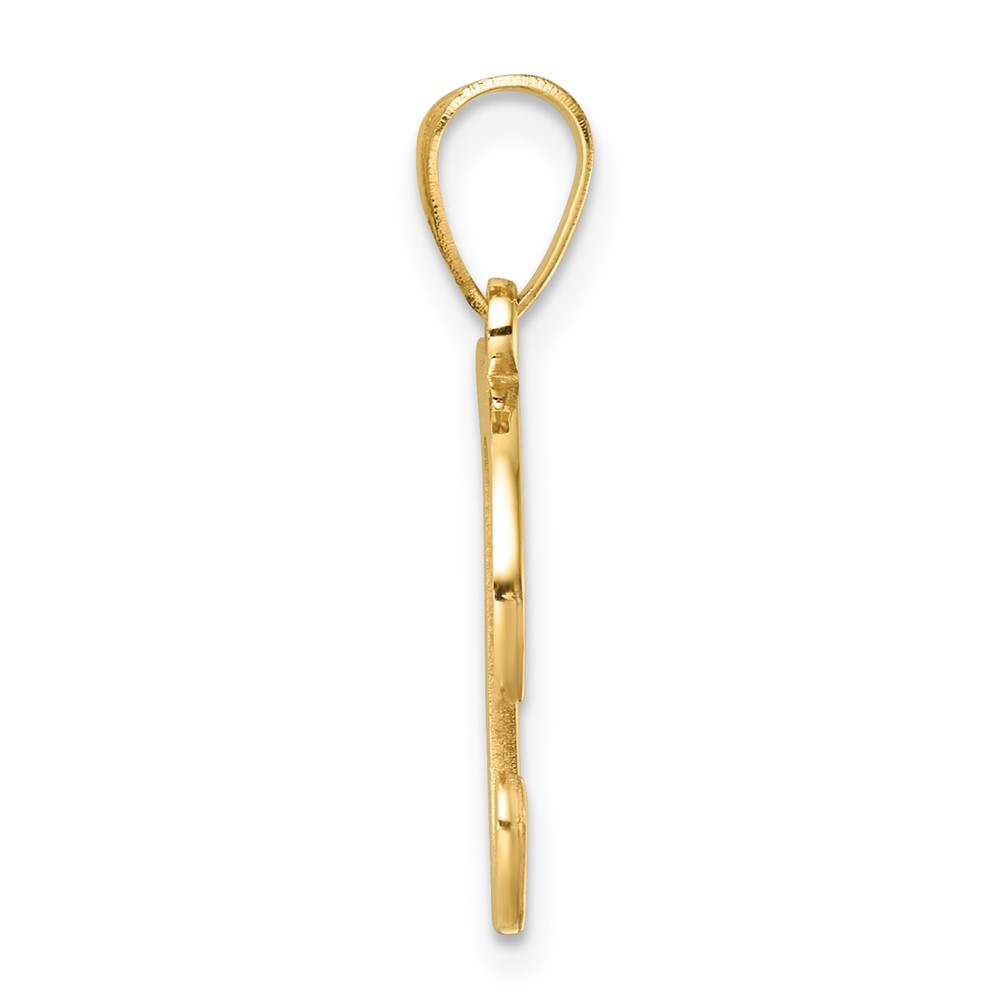 14K Script Letter T Initial Pendant (YC1540T)