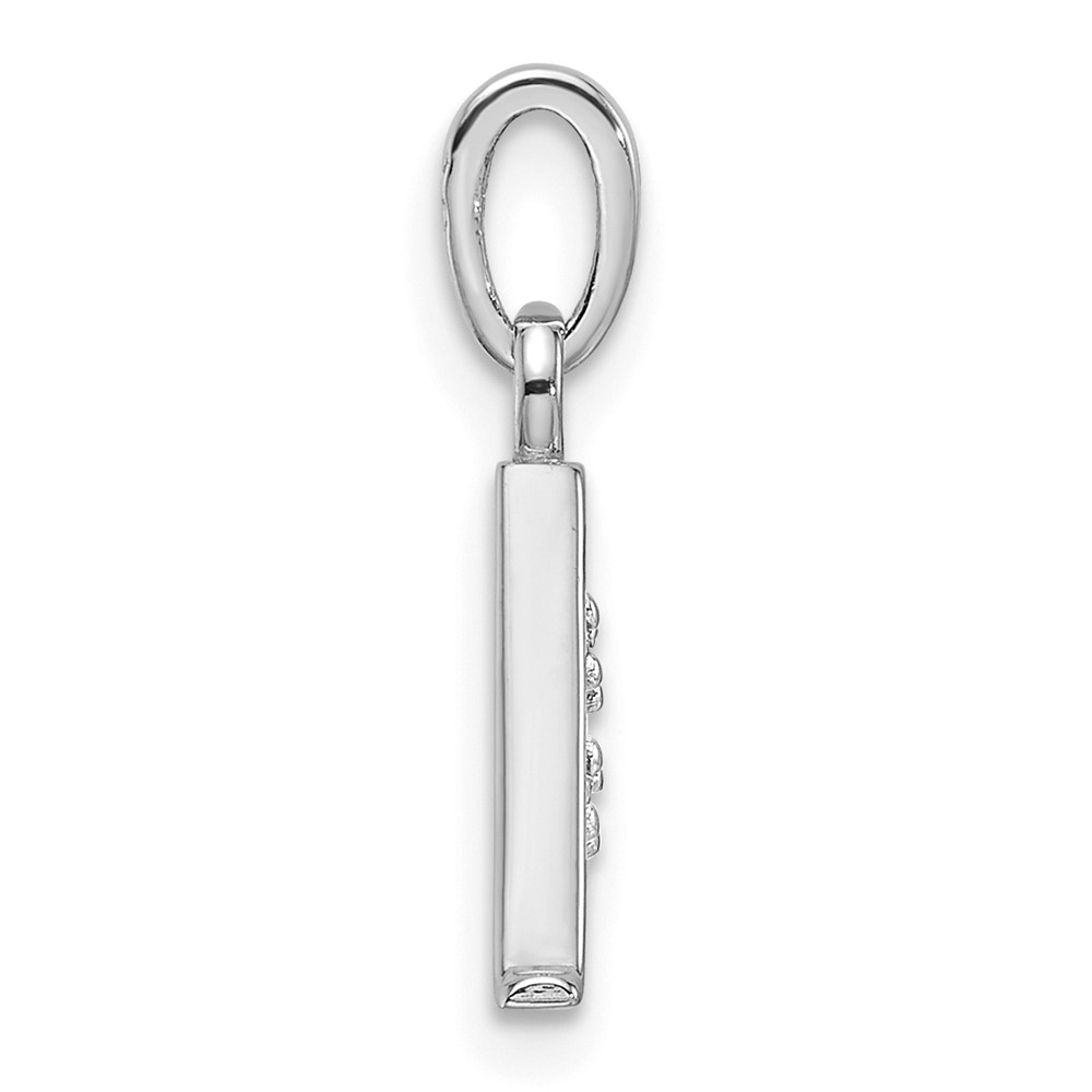 14K White Gold Diamond Letter A Initial Pendant (YC1541WA)