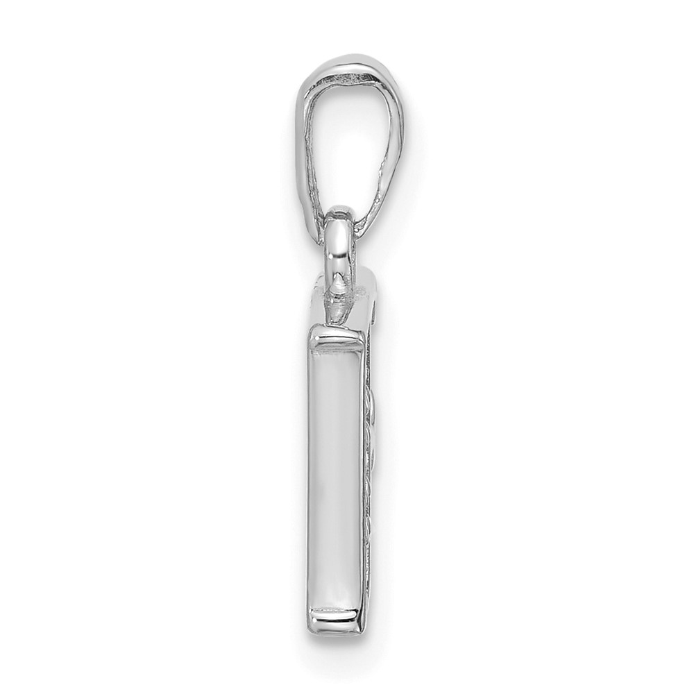 14K White Gold Diamond Letter F Initial Pendant (YC1541WF)